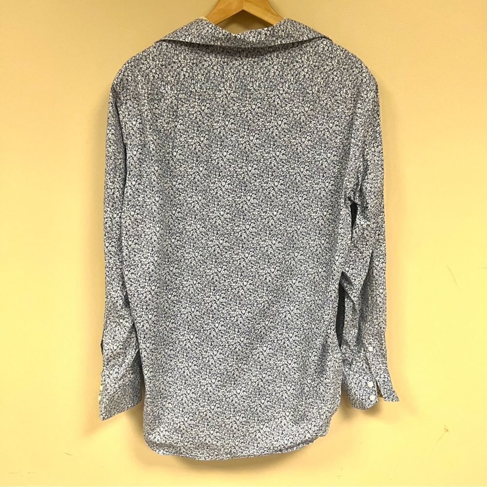 Thomas Dean Flowered Button Down With Contrast Sz… - image 5